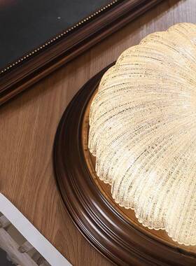 美式卧室吸顶灯复古乡村主卧书房灯具中古水晶LED灯饰复古风