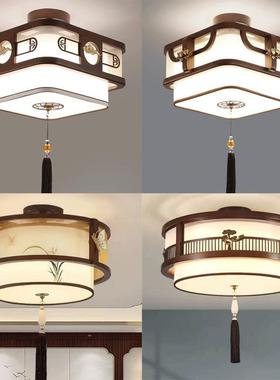 仿古中式道灯走廊过灯l玄关灯木中式小吸顶68627灯e实d阳台灯具中