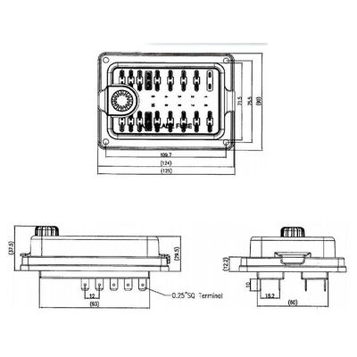 汽车QEK改装保险丝盒1路防险水保丝带LE0D指示灯中号保险丝座座总