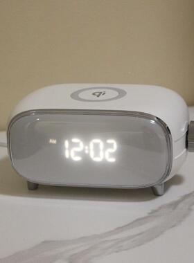 02新款意唤醒2闹钟带QI无线充的时尚XMB氛围灯时创钟5日落安睡小
