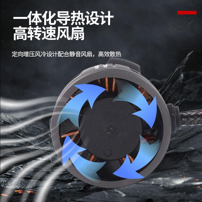 聚灯新款麟片散热汽车/ed大9005前照灯超亮光改装配件leld车灯