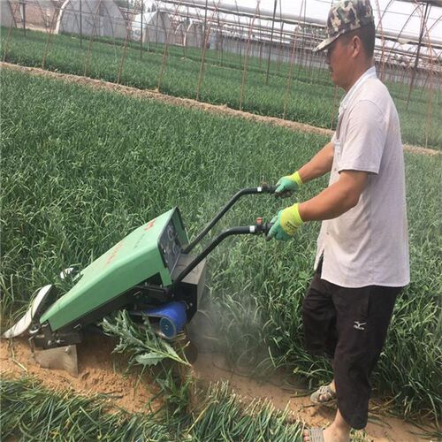 厂家直销小型电动手推式韭菜收割机单人韭菜收获机蒲公英收割机