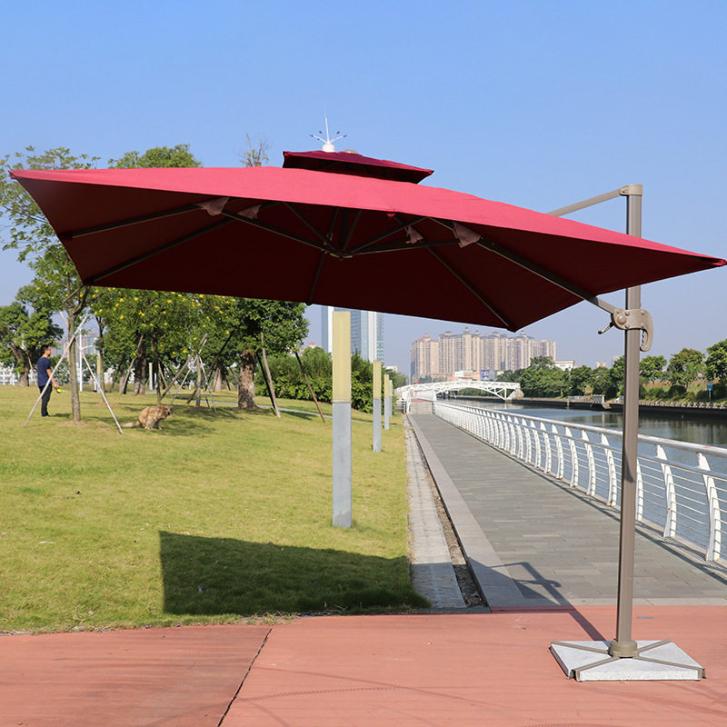厂家直供方形全铝合金单边侧立遮阳伞农庄庭院咖啡馆酒店花园伞,住宅家具,遮阳伞,淘宝优惠券,粉丝福利购,淘宝优惠卷
