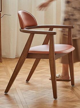 意式极奢爱马S高端轻餐椅家户用大型意大利73787单人座简椅餐厅椅