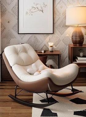 摇椅大人躺椅阳台家用XVI休闲客懒人摇摇椅轻奢沙设师单厅人发椅