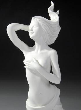 品瓷人物淑女创意陶摆设装VWH欧式客厅电视柜家居饰摆件