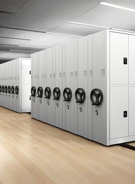 档案WPJ室密集架移动件柜密集电手动智能摇式资料柜带地文轨移动