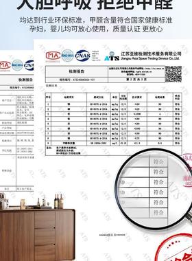 餐边柜靠一OGU体厨储物柜墙实木新中式客边厅房柜胡桃木色置物柜