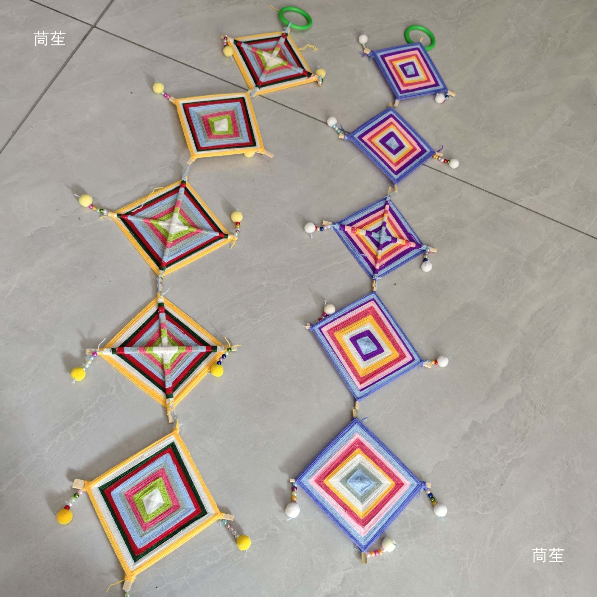 泰国手工挂画云南傣族纺织线装饰品餐厅家装亚哈尼族茶曼达拉