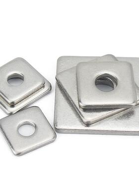 304不锈四M方垫片钢/四方平垫778方型正方形垫圈M68M10M12M14M16m