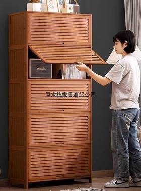 书架书柜URA展置物架带柜门储物示柜一体格子柜落地多层客柜厅置