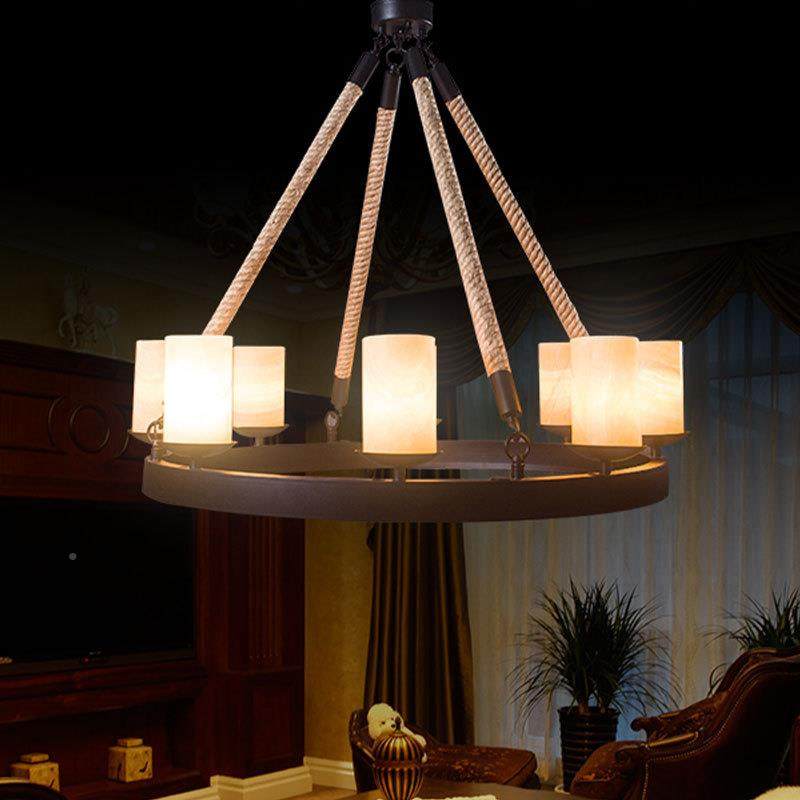 美式乡村蜡台性艺术吊具灯复烛古铁艺客厅餐厅八头创意87824个麻,家装灯饰光源,智能吊灯,淘宝优惠券,粉丝福利购,淘宝优惠卷