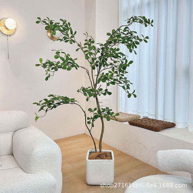 夏树家大型地仿楼夏花花真绿落植室内高端轻奢装楼饰造景摆件仿生