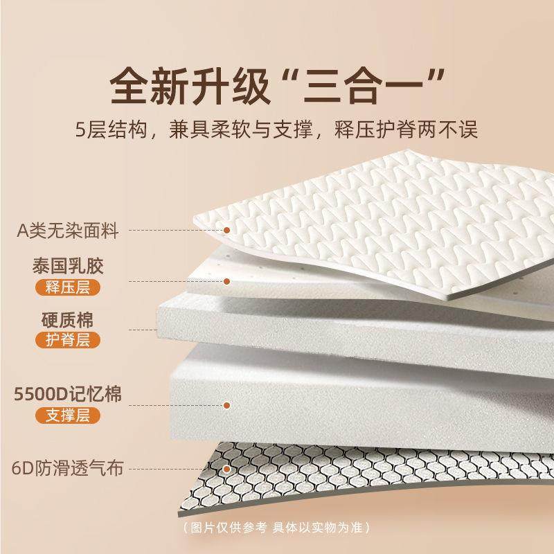 乳胶床软垫加垫厚家用绵1.m榻榻米学生宿舍单人ANW床垫铺底海垫5