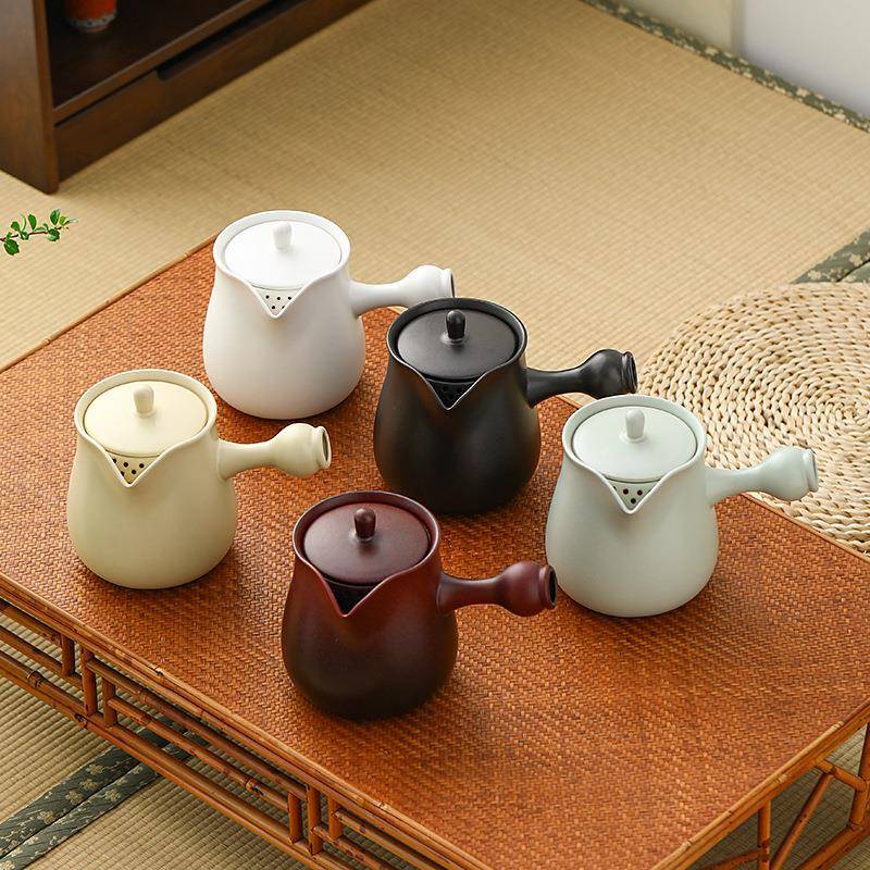 100L0M侧带盖罐罐茶壶电陶LAR炉陶把壶泡茶壶烧水明火侧把壶围炉