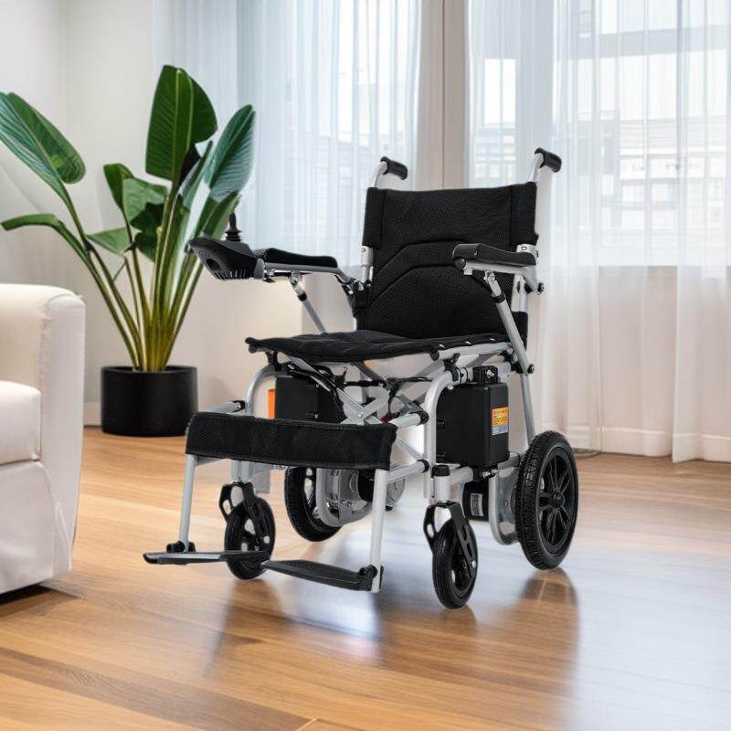 英康便轻小型电动轮椅老人代步车四轮电动折叠932残人助力疾轮椅