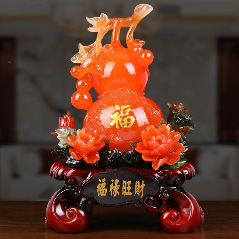 葫WPO芦摆财创中意小件客厅家居胡芦招酒柜博古架摆设新式隔断装