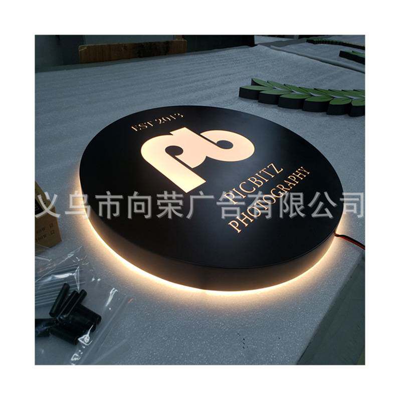 制作铁皮灯箱广告牌 户外双面镂空LED广告灯箱不锈钢镂空发光灯箱
