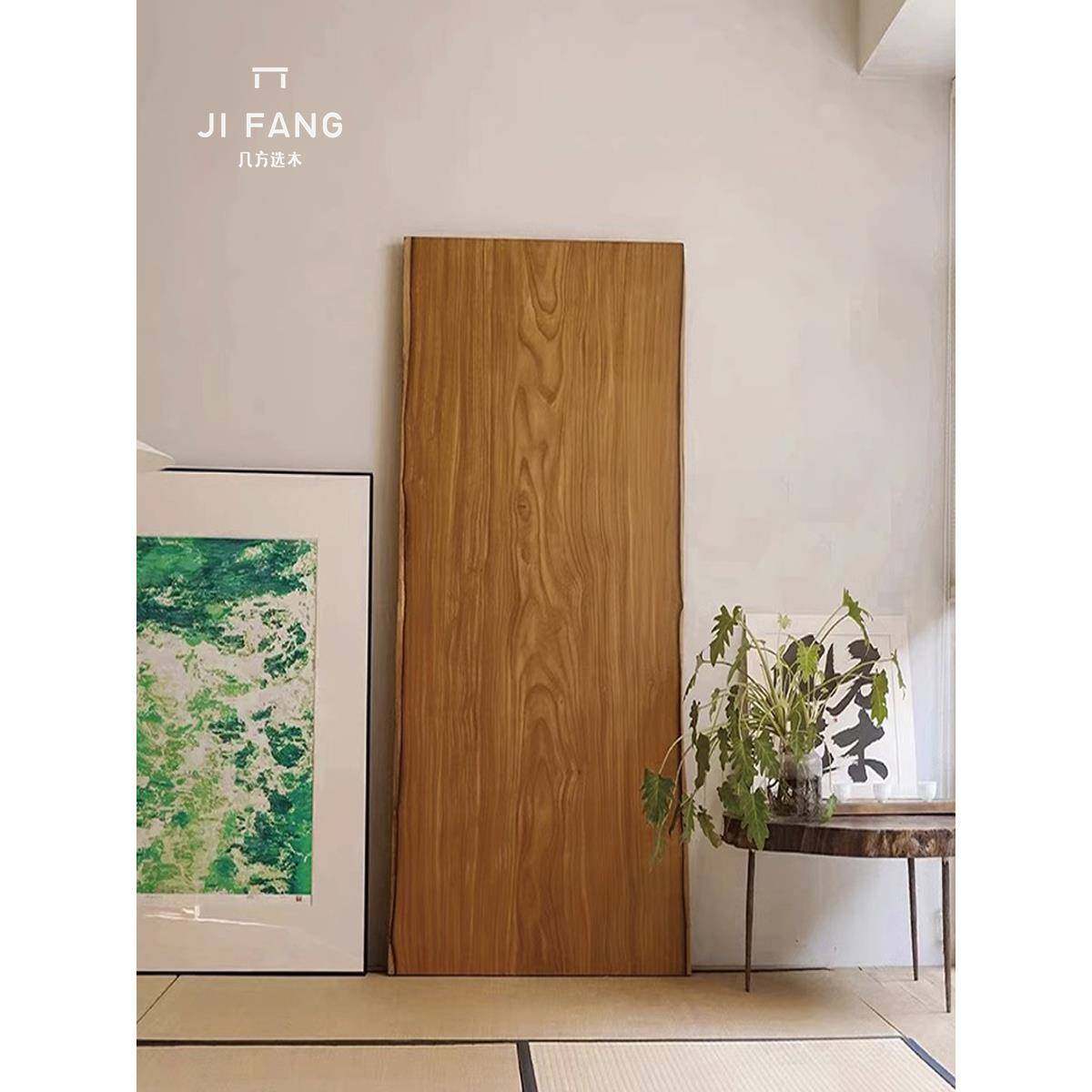 A1美0L丨大木非豆洲柚木整块实木大桌WZH板桌实木餐茶桌去客厅化