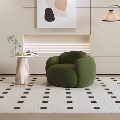 单人发懒人躺客厅阳台休沙闲卧轻奢高端63969休息区接待洽谈桌椅