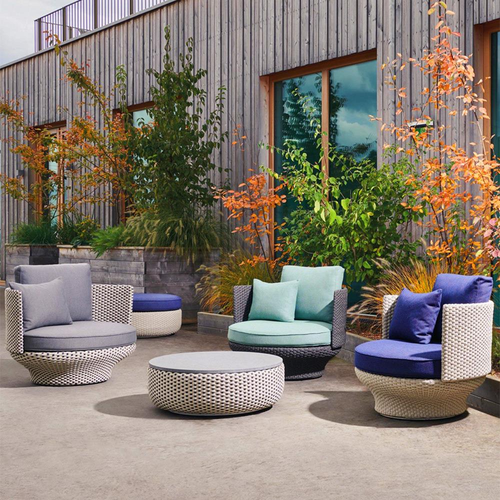 藤编沙发户外庭院花园创意阳光房露台藤椅小茶几组合防雨防晒家具