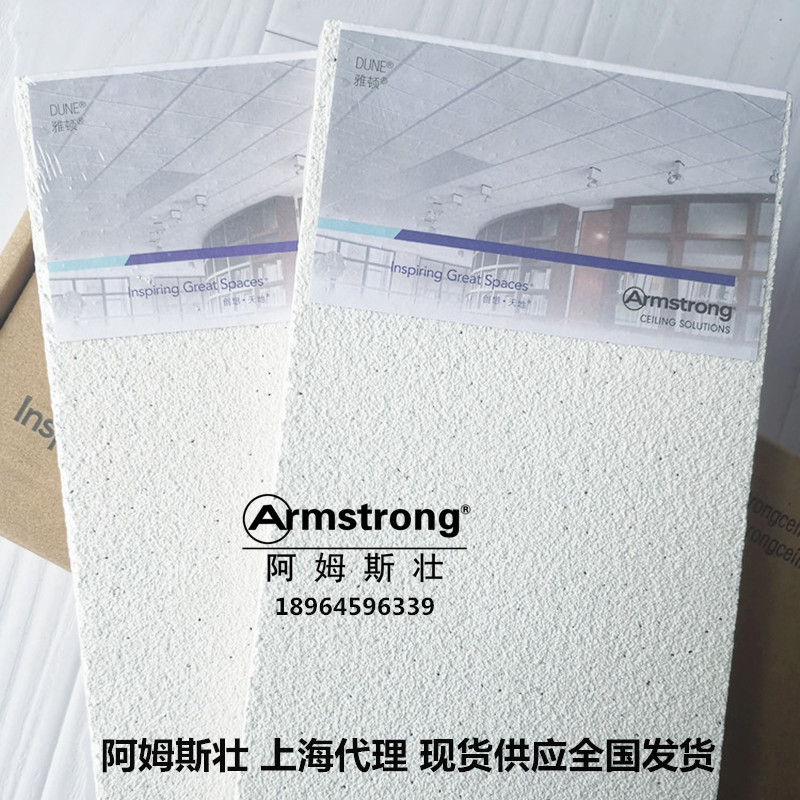 阿姆斯壮矿棉板雅顿R9喷砂板00x00吸音悬吊式天花板装饰W1B W33B