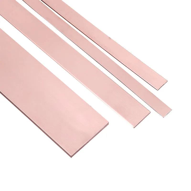 tmy定制铜排加工紫铜排镀锡汇流排接地母线排扁条镀锌红铜地排T2