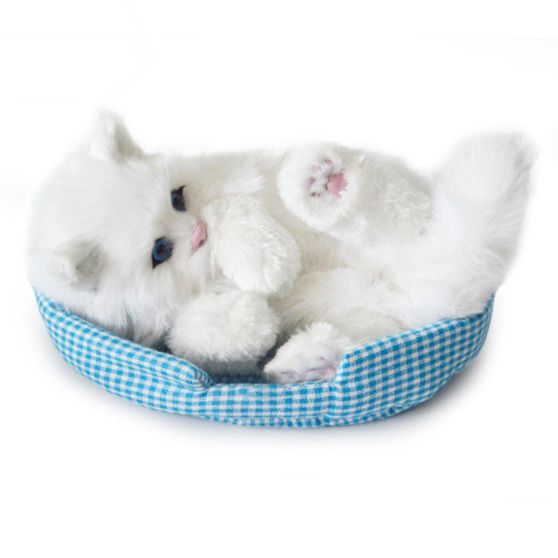 仿真宠物摆件动物布偶会叫的小猫咪毛绒玩具猫猫公仔玩偶假猫娃娃
