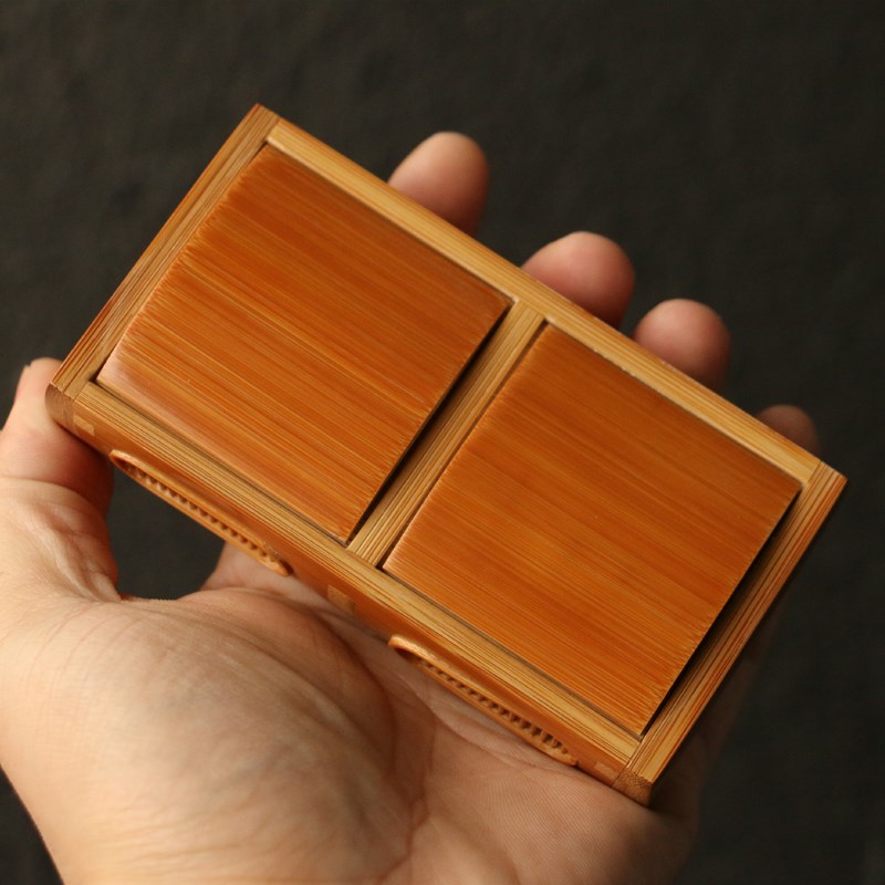 沪上海派老艺人纯手工精工榫卯结构室竹蛉盒7000目精打磨鸣虫具
