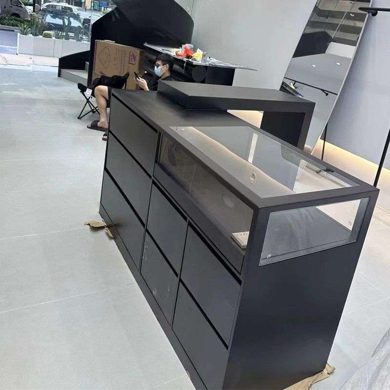 GYA中岛玻璃服装店流水展示台展示收银台储物柜柜台摆件吧台陈列