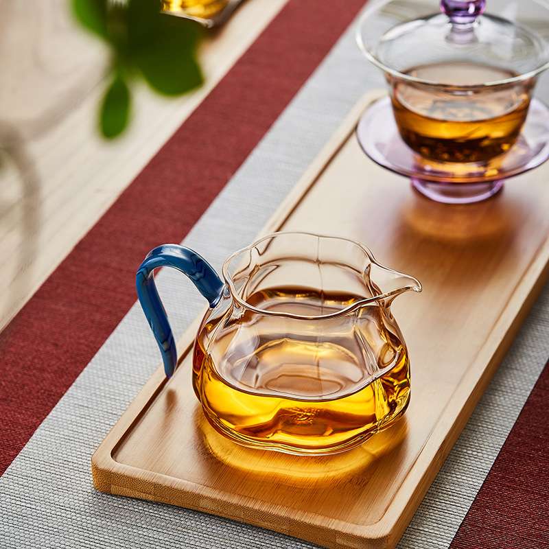 新羽手工耐热玻璃公道杯分茶器茶海茶具公杯加厚玻璃家用大号分茶