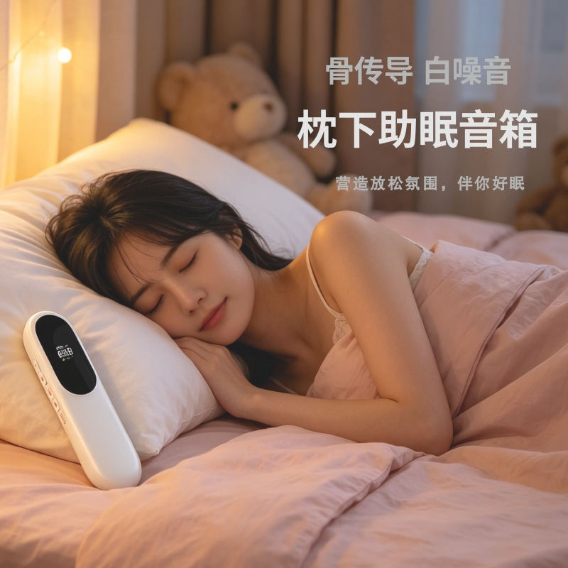 白噪音助眠仪骨传导枕下蓝牙音箱智能定时送礼安神失眠睡眠神器