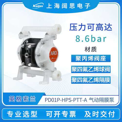 ARO英格索兰气动隔膜泵PD01P-HPS-PTT-A工程塑料气动泵污水自吸泵