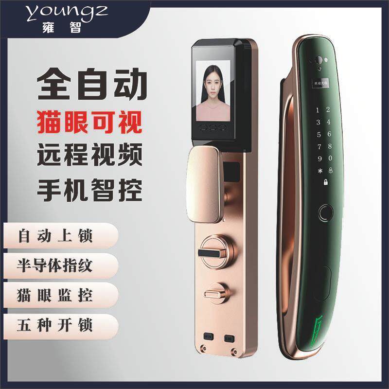 电子锁智能门锁可视智能锁全自动门锁通用型家用防盗门全智能锁