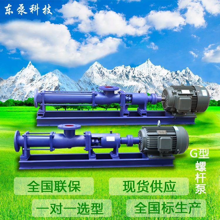 山东东泵 不锈钢螺杆泵压滤机入料泵G型单螺杆泵浓浆泵