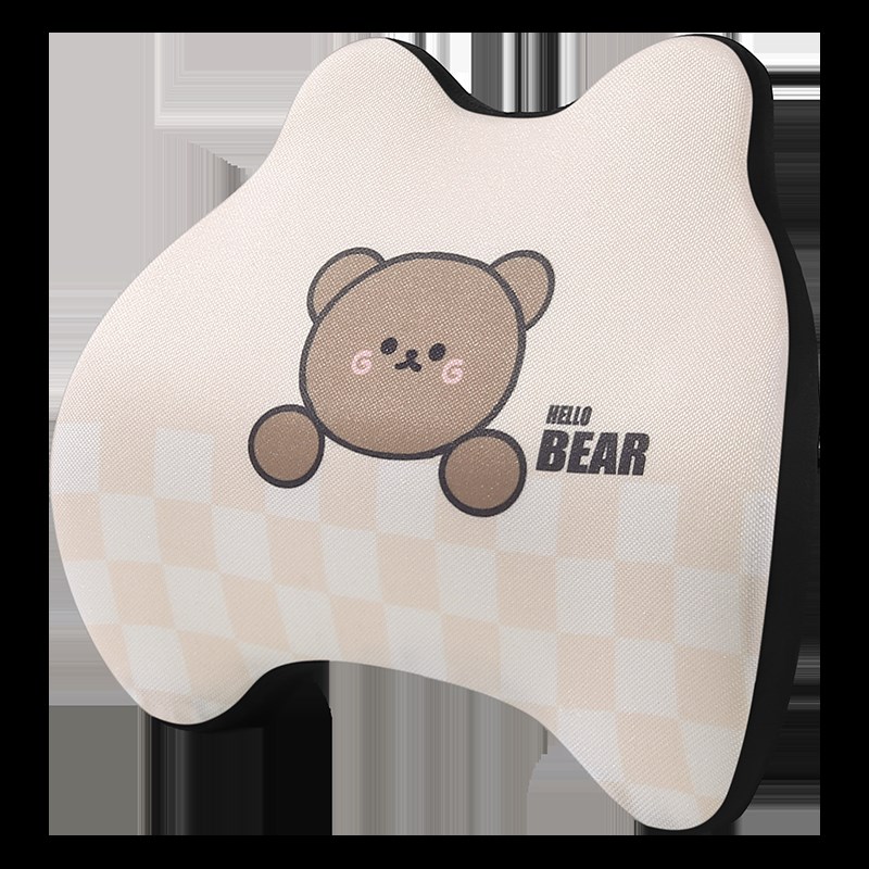 汽车腰靠护腰车载靠垫车用一体靠枕头枕记忆棉卡通装驾驶座腰枕