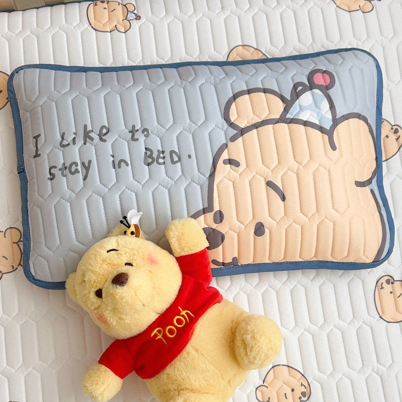 儿童枕套夏季冰丝乳胶凉席枕头套30x50幼儿园宝宝凉感48x74cm单个