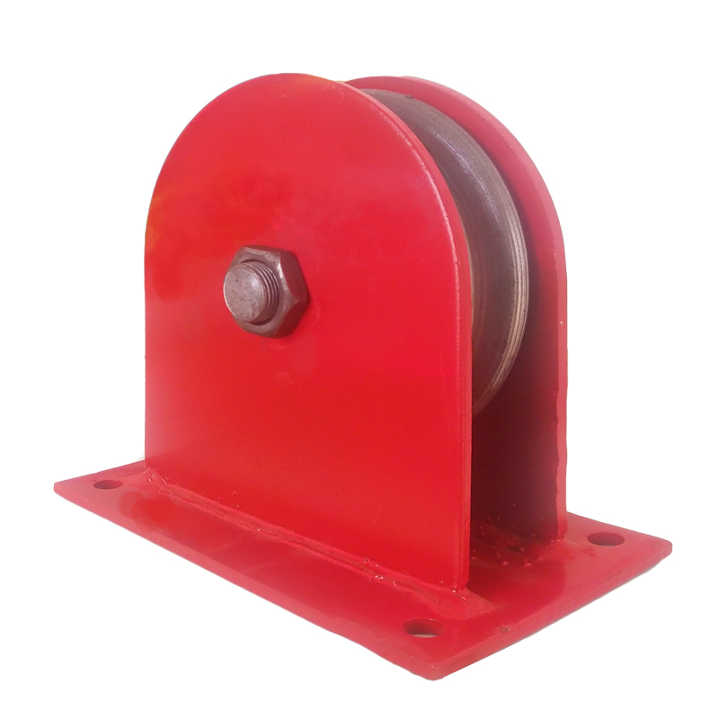 地轮定滑轮钢丝绳导向轴承钢轮国标起重型单多滑轮组固定1吨2T3