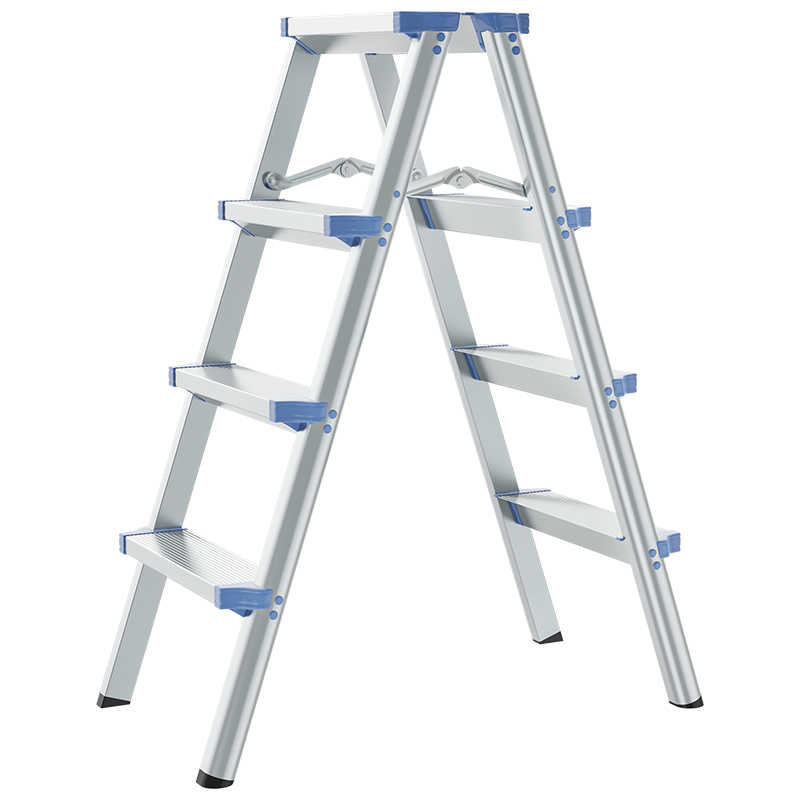 奥鹏安全家用人字梯加厚折叠铝合金梯子多功能楼梯室内外便携梯凳