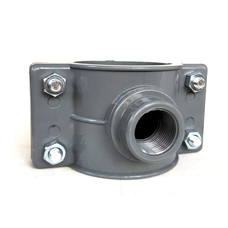 管道增接口110快速分水马鞍管箍抢修接头三通变径鞍座内丝配件10