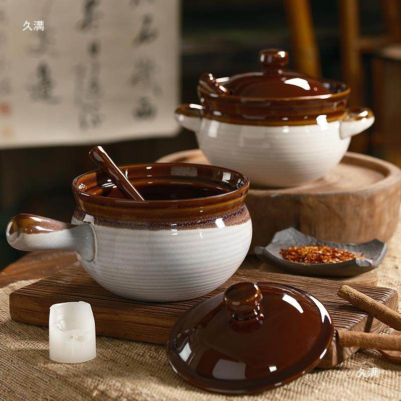 老式陶罐瓷高双耳猪油耐家用调tlznu+$*料罐带盖勺厨温房带把手油,厨房/烹饪用具,调料置物架,淘宝优惠券,粉丝福利购,淘宝优惠卷