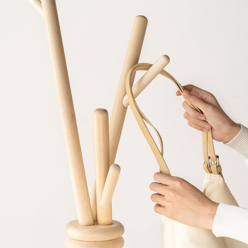 木衣帽架落架地衣卧WJX室客厅现代简架约创意挂实衣网红衣服架子