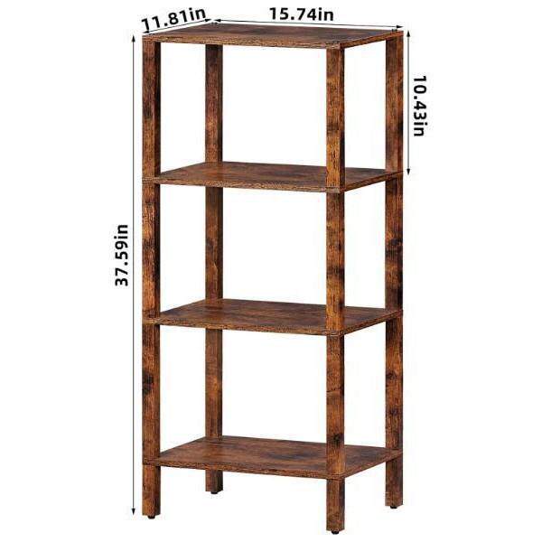 简风多层收储纳架子置物架落地约简易实木家客用厅书货楠竹小玩具