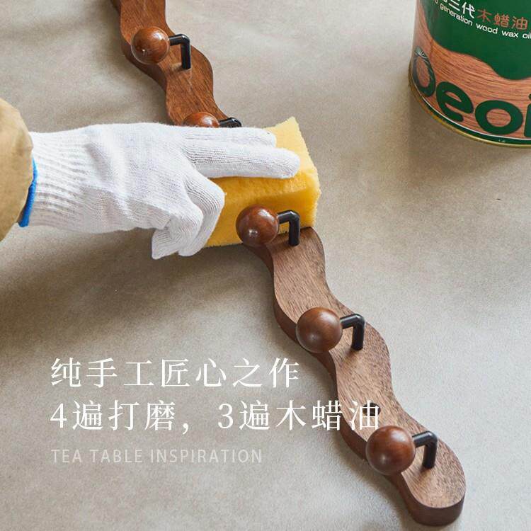 墙实挂木衣钩衣进门玄关入户门创意服衣帽挂钩免打孔挂衣KF165156