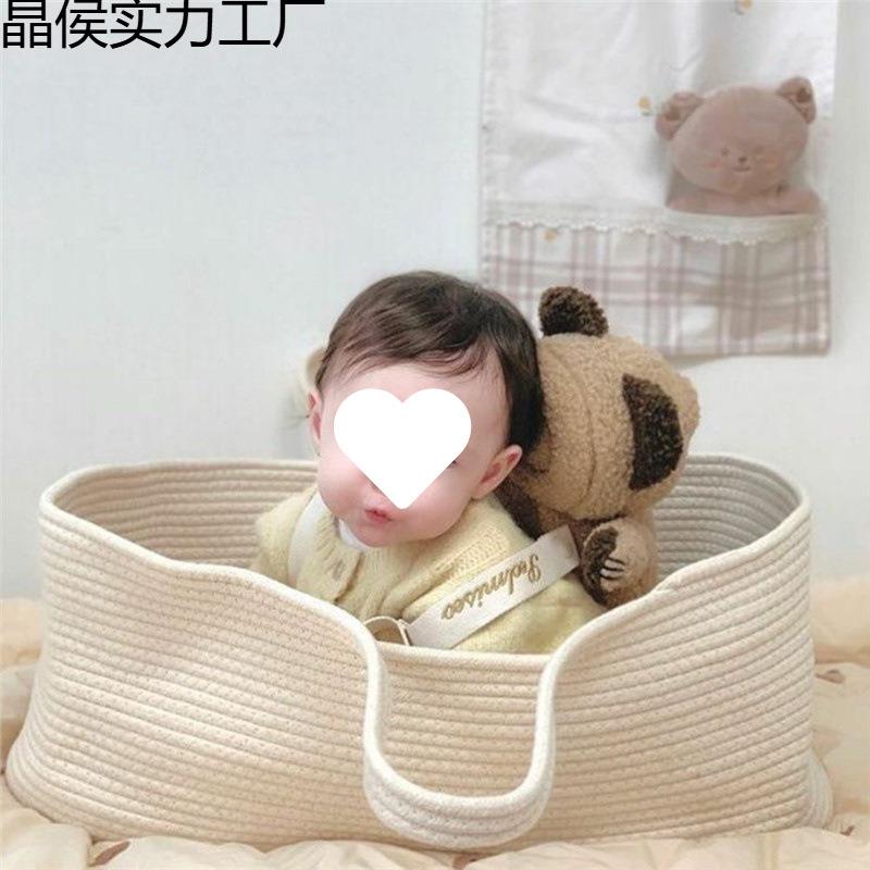 宝宝摇YHT手提篮儿车载婴床儿摄影道具外出提摇篮可折叠睡篮儿童