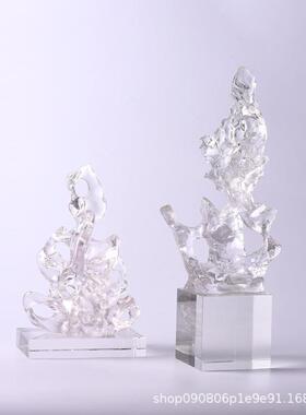 新中式简约透明柜抽象人物雕塑摆件样间书板电PZ829房视家居太湖