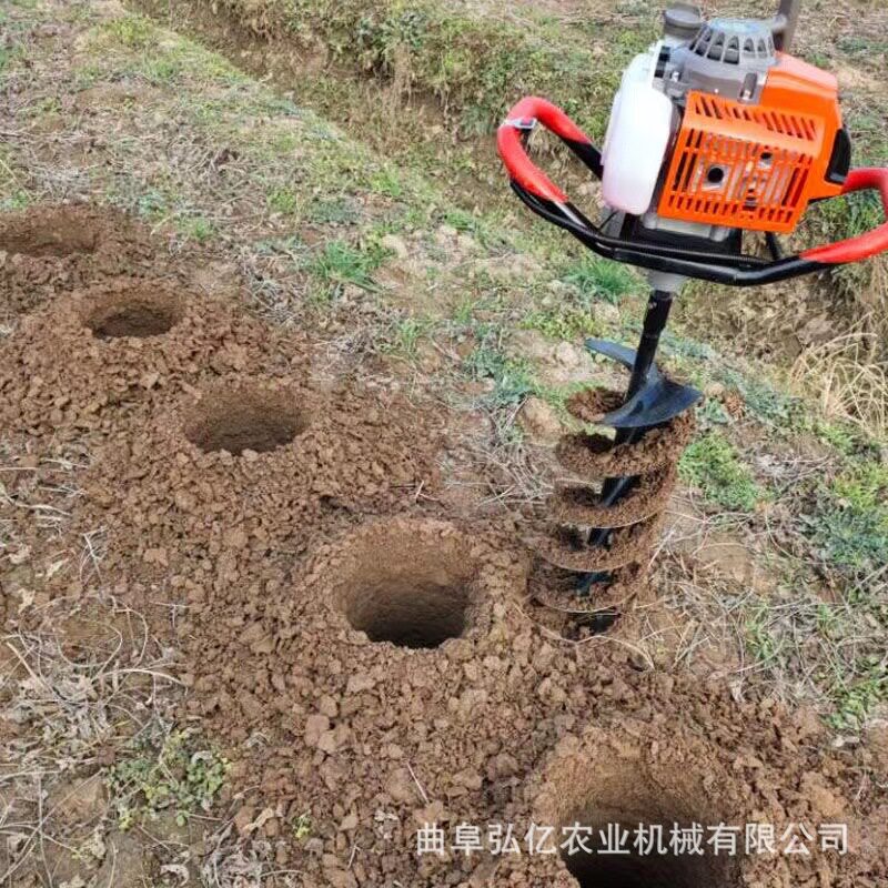 新型四冲程手提汽油钻坑机户外开荒种植挖坑机农田庄稼施肥打眼机
