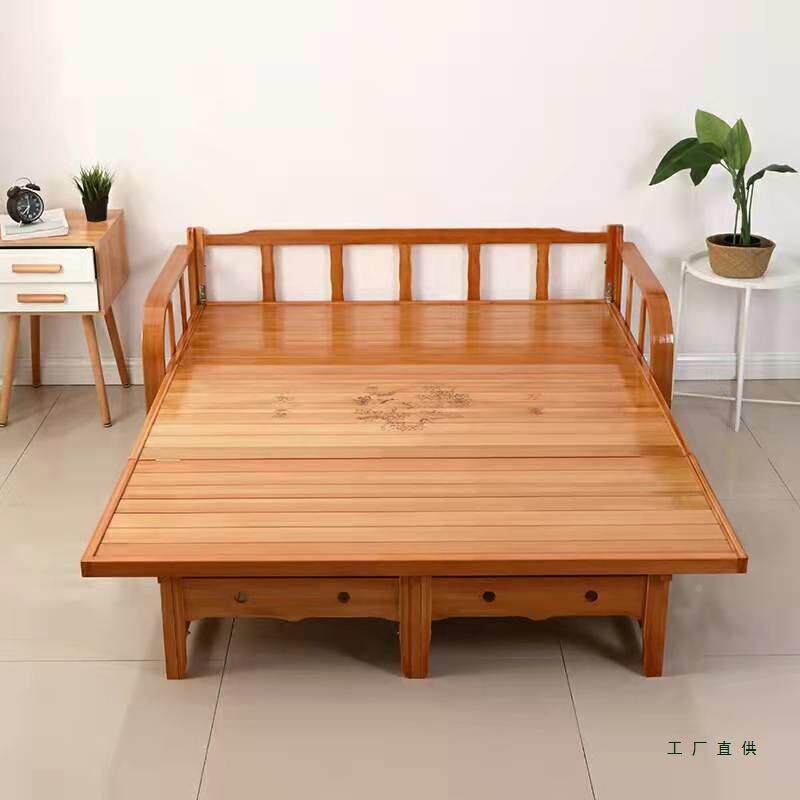 985家可折叠沙发床两竹床老式午用休床用.5米小1户型阳台多功能躺