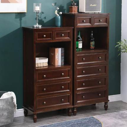 美式实斗柜多层纳置物柜客木厅轻奢立边柜靠墙储物柜新款SFP餐收