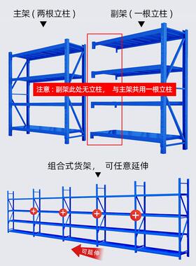 力进207200*0*200调中型6货架仓库节储物架多层快递架仓储货架